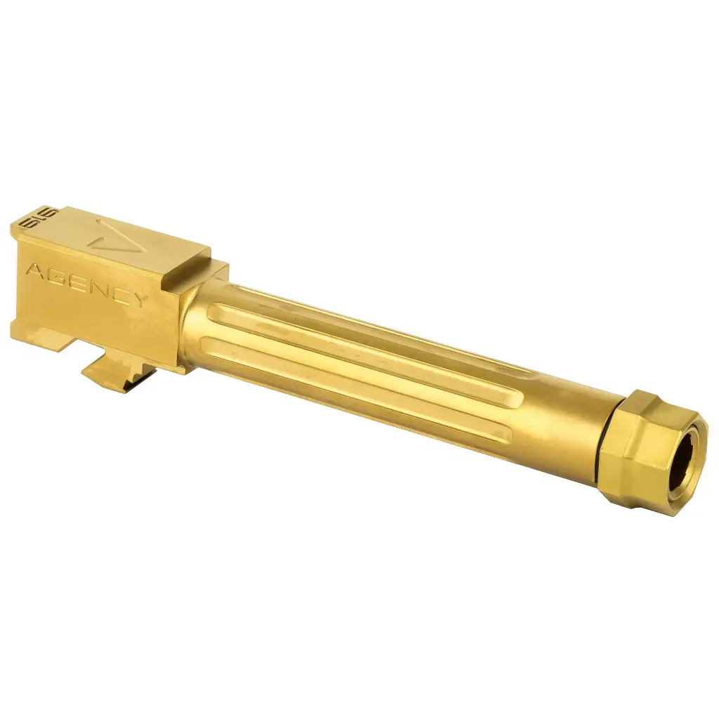 Agency Arms Glock G19 Gen 5 Match Grade Drop-in Barrel Threaded - Gold 