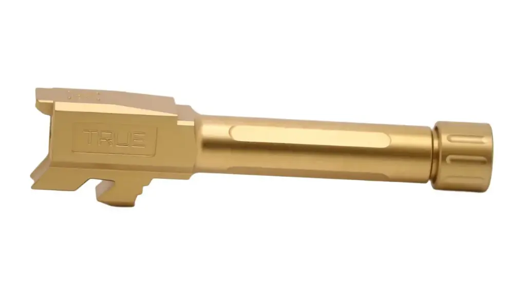 True Precision Glock 43 Threaded Barrel, 1/2x28 Gold