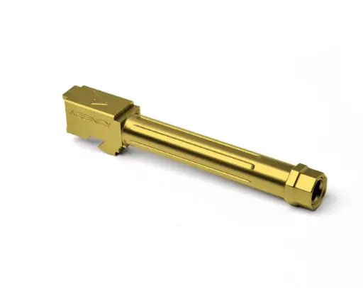 [MLG17T/FTiN] Agency Arms Glock G17 Gen 1-4 Match Grade Drop-in Barrel Threaded - Gold