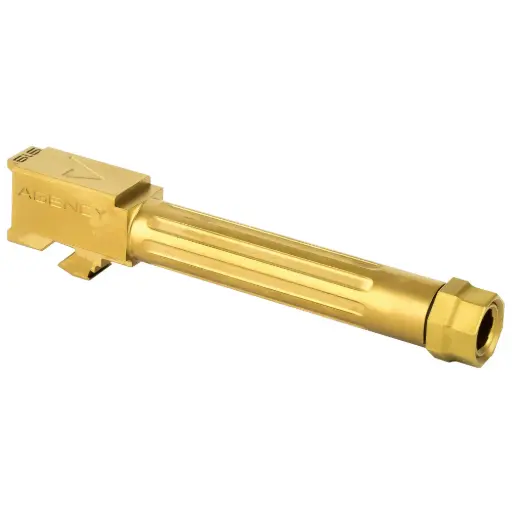[MLG19G5T/FTIN] Agency Arms Glock G19 Gen 5 Match Grade Drop-in Barrel Threaded - Gold 